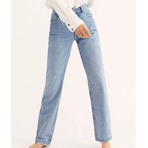 Free People Rollas Straight Leg Jeans